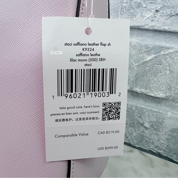 Kate Spade Staci Saffiano Shoulder Bag Crossbody & Wallet In Lilac Moon - Picture 12 of 16